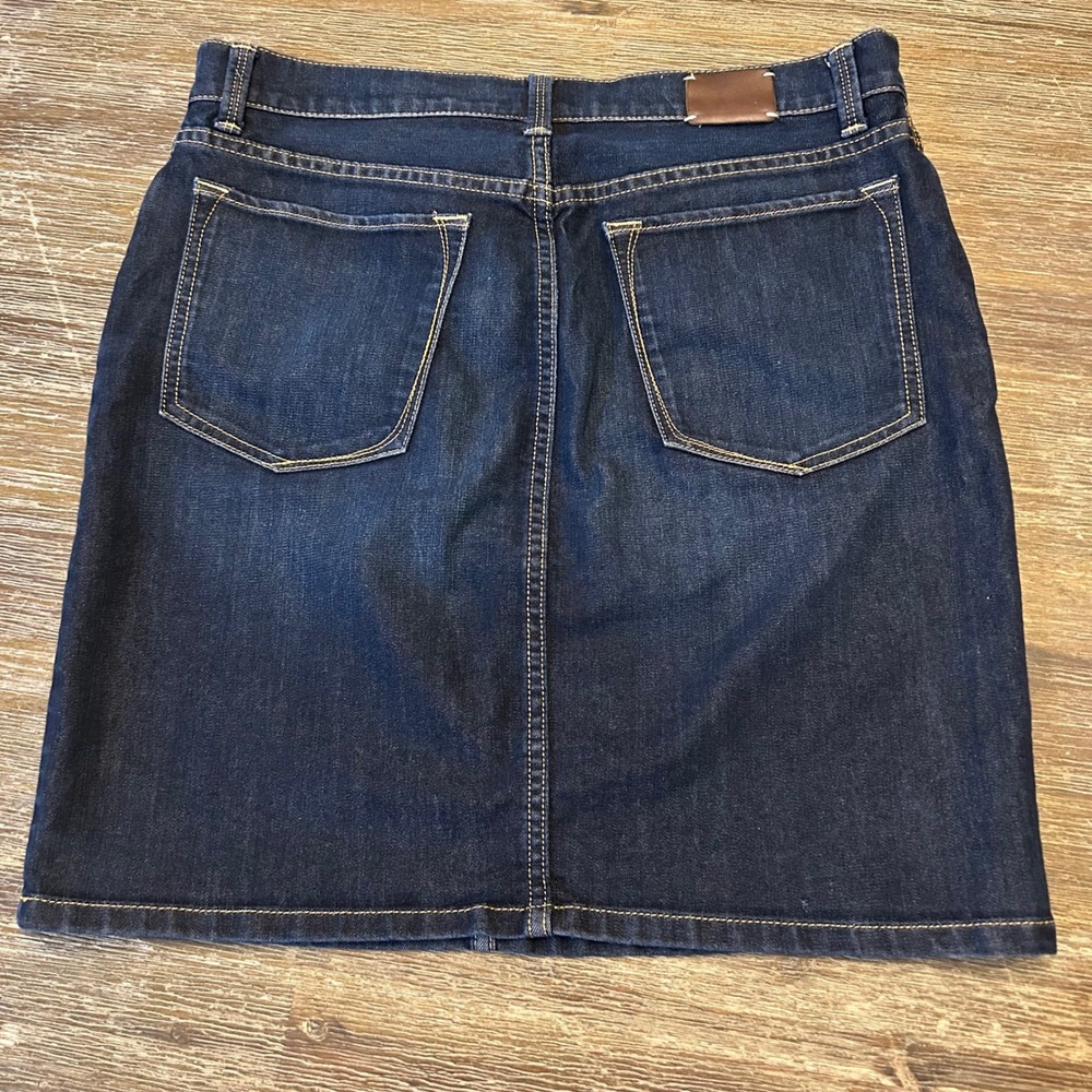Banana Republic Denim Mini Skirt Womens 28 Dark Blue Fall Stretch Casual - Picture 3 of 7